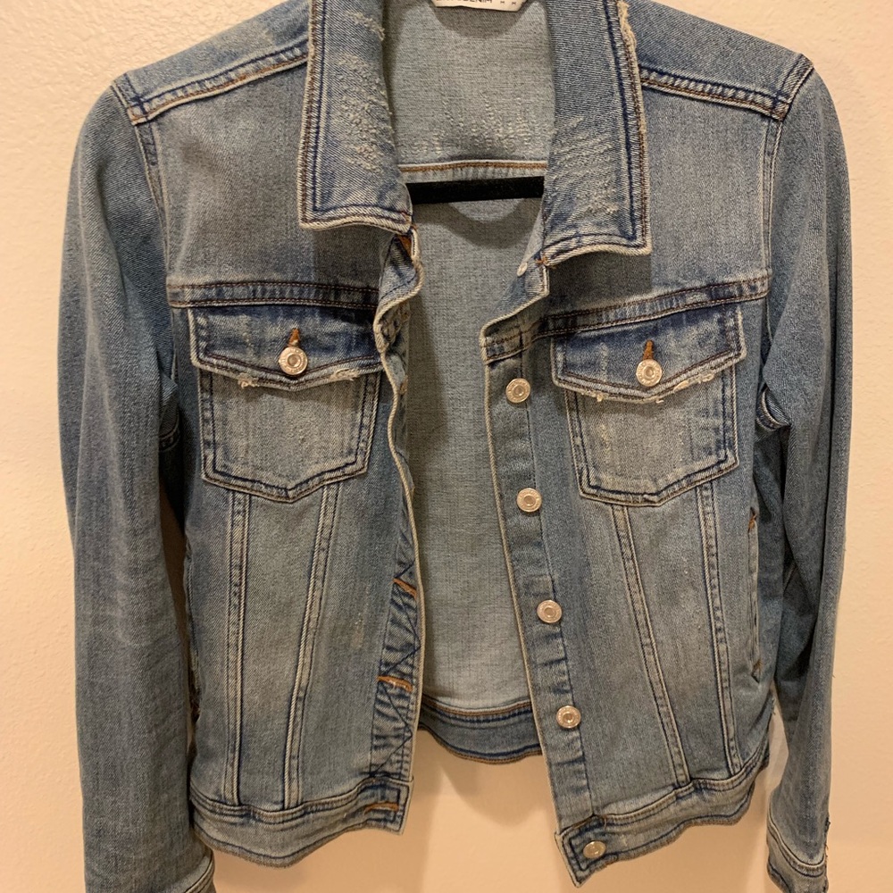 Zara Distressed Demin Jacket